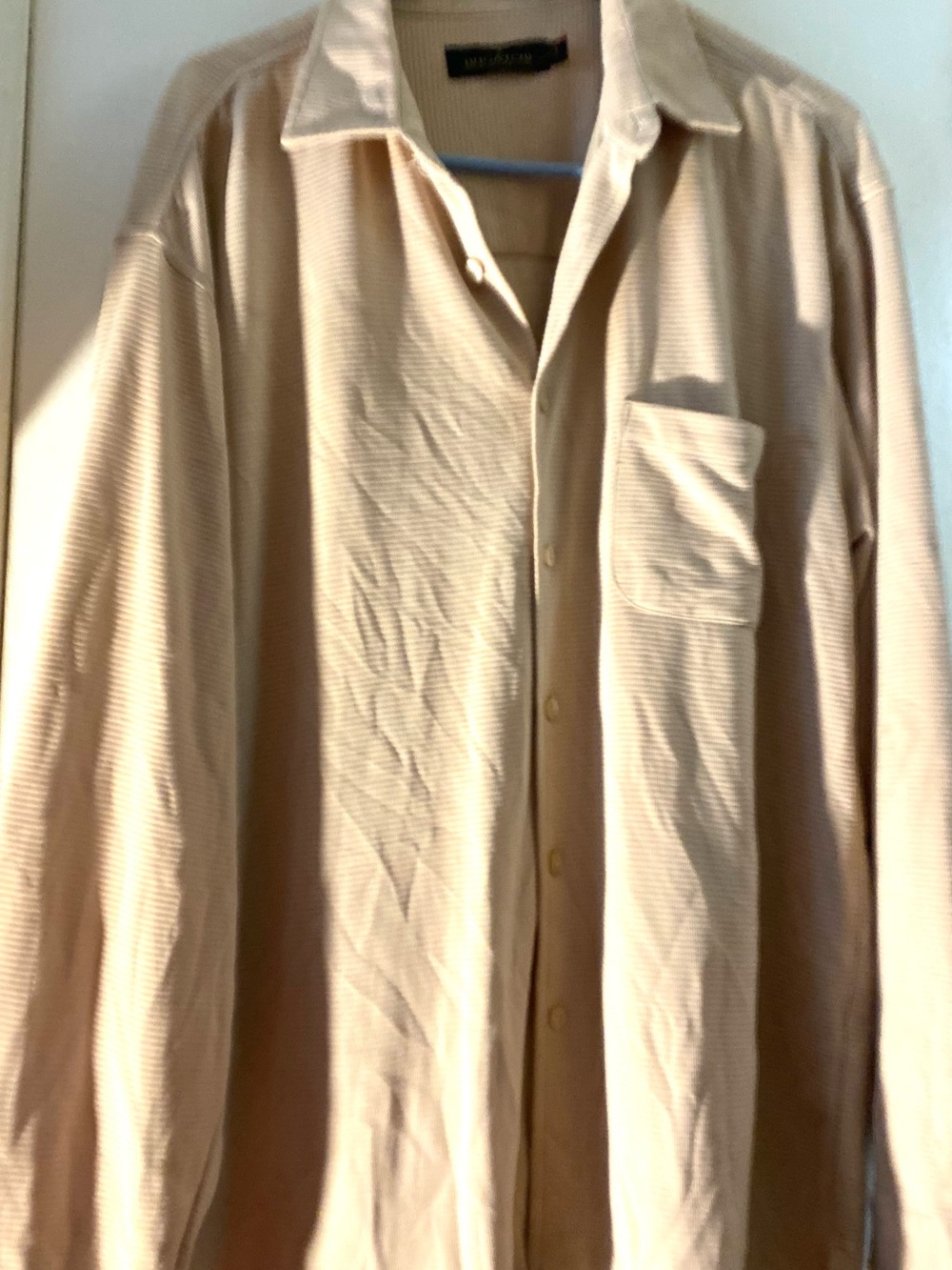 Bugatchi Light Beige Button-Front Shirt Jacket